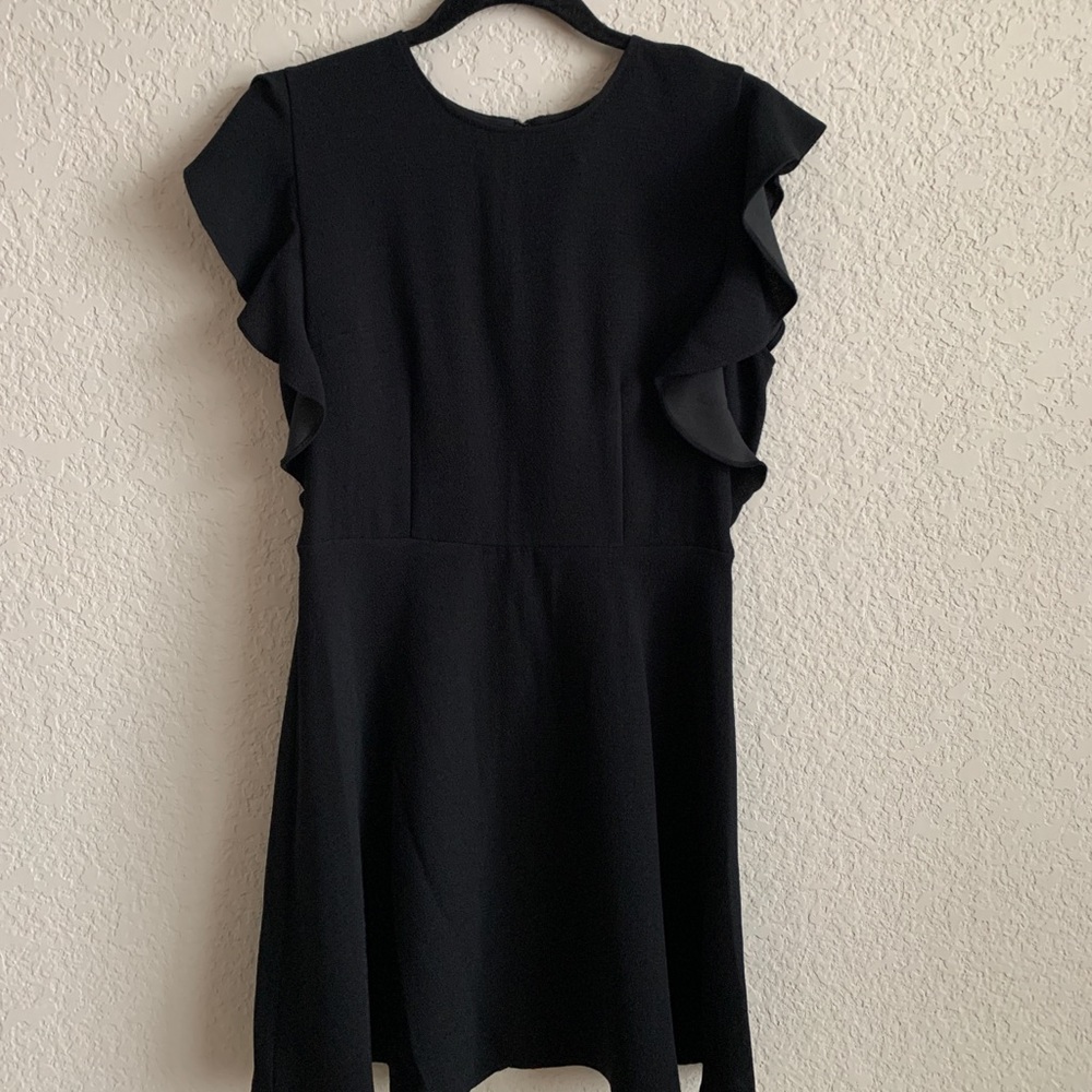 Who What Wear Black Dress with Ruffles